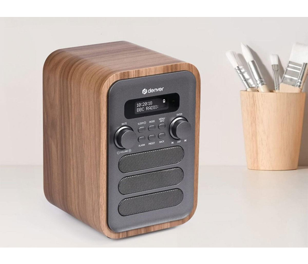Denver Radio retro DAB+/FM Denver DAB-48 drewno+szary front - 1535079 - zdjęcie 6